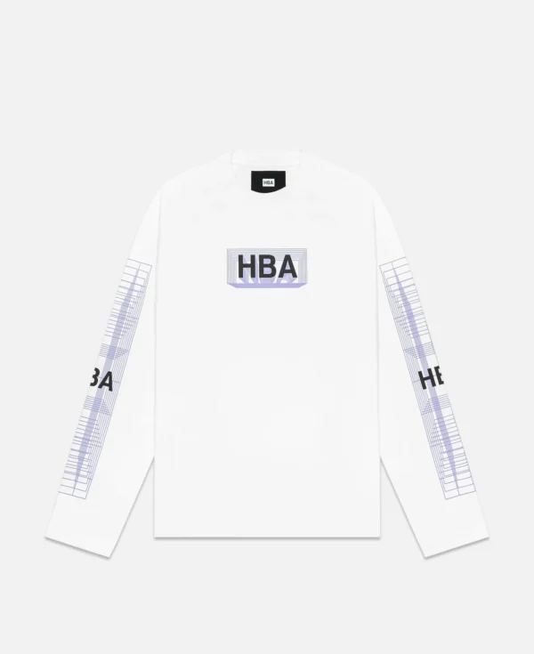 Hood by Air Ablaze Box Logo Hockey - White