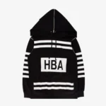 Hood by Air White stripe Hoodie - Black