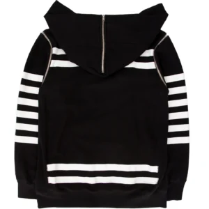 Hood by Air White stripe Hoodie - Black